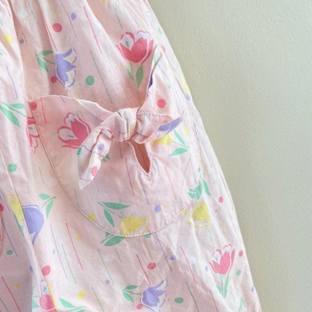 Vintage Mine Alone Pink Floral Jumpsuit 3-6 Months - Picture 5 of 10